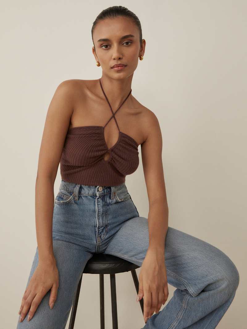 Vittorio Cashmere Halter Sweater