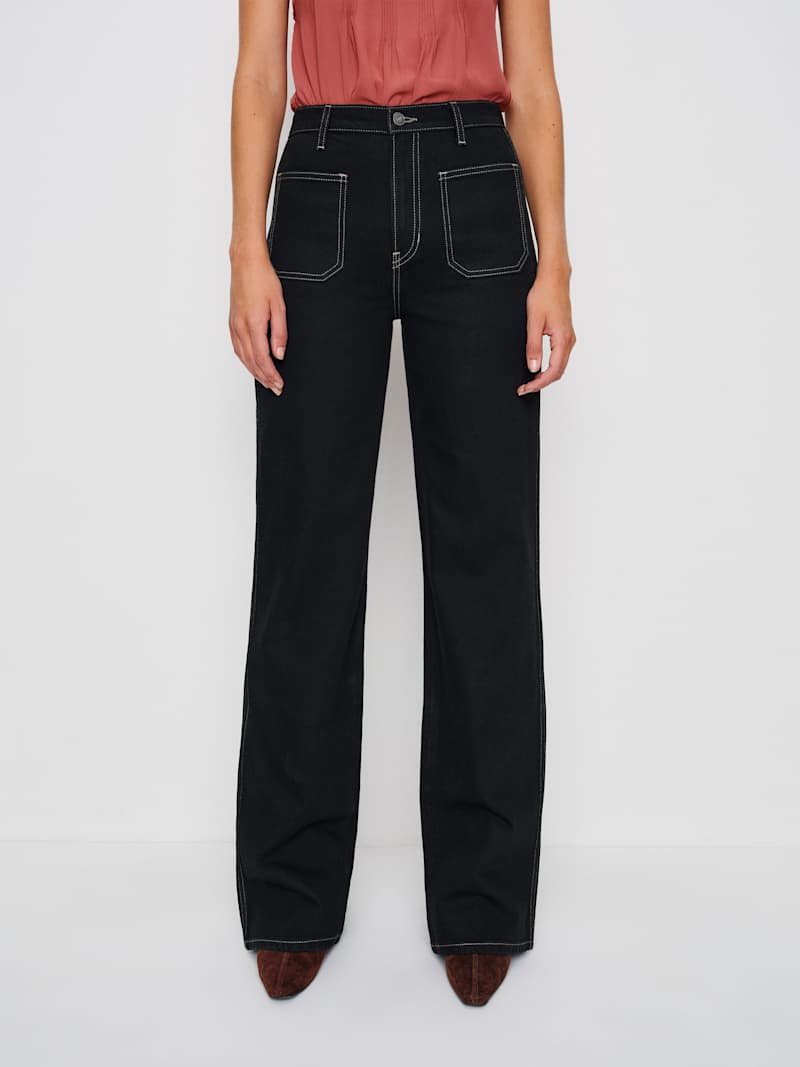 Alyssa Stretch High Rise Wide Leg Long Jeans