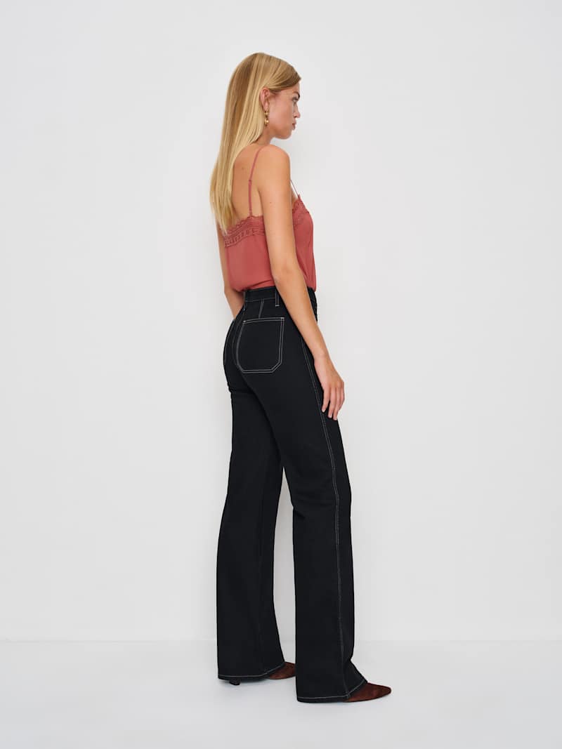 Alyssa Stretch High Rise Wide Leg Long Jeans