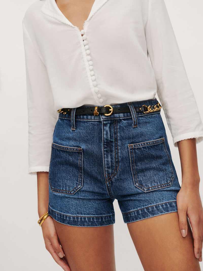 Alyssa Stretch High Rise 3.5” Jean Shorts