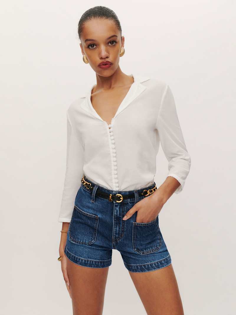 Alyssa Stretch High Rise 3.5” Jean Shorts