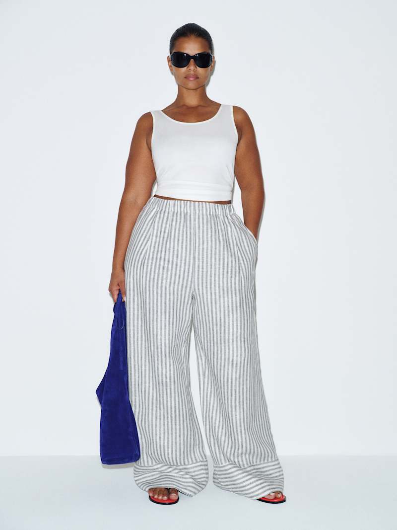 Fernando Linen Wide Leg Pant Es