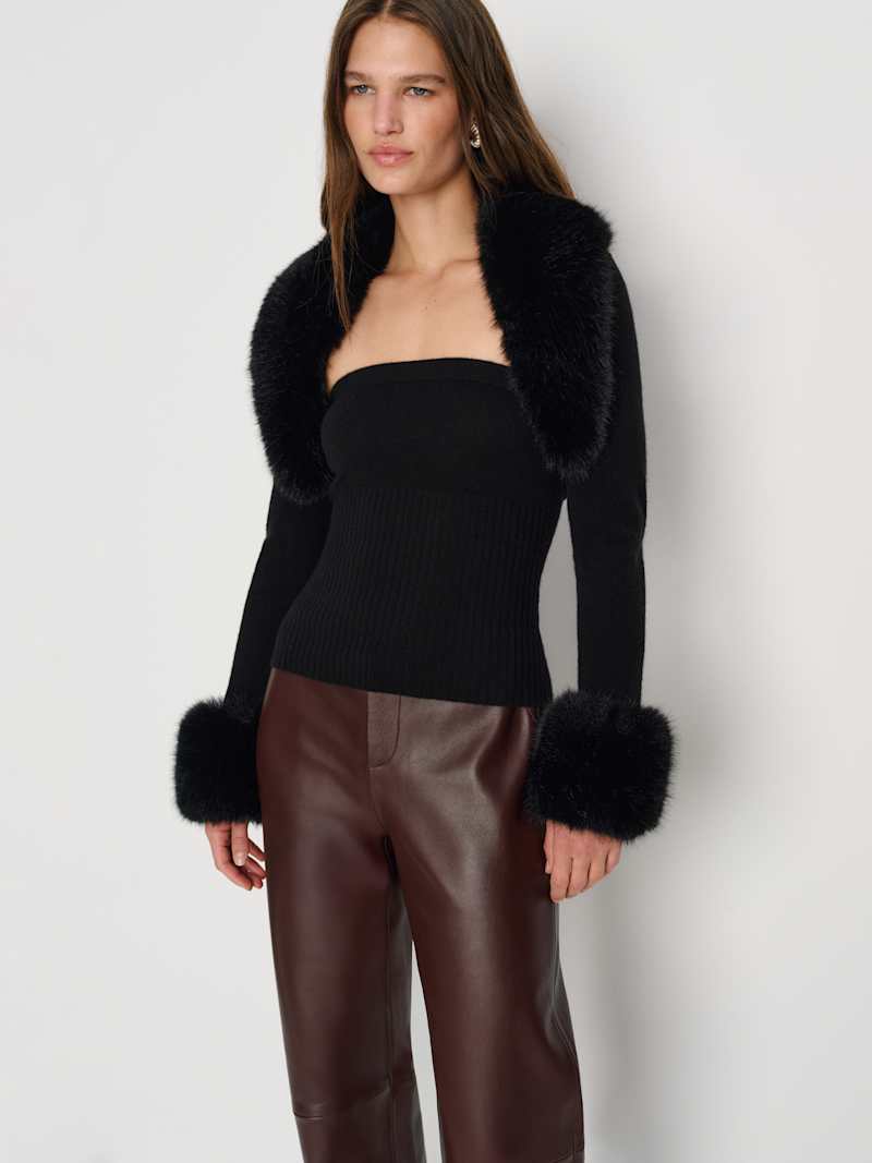 Clarissa Cashmere Faux Fur Bolero Set