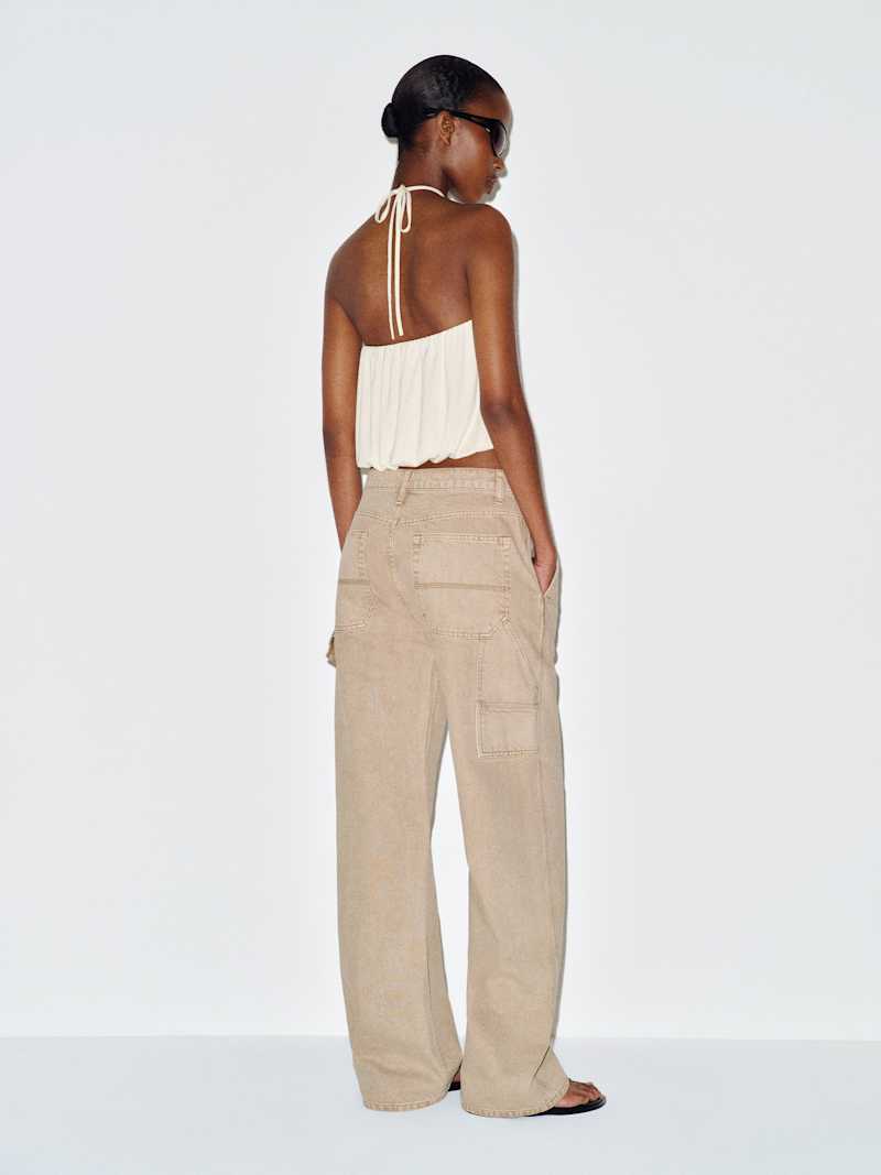 Diego Mid Rise Baggy Utility Jeans