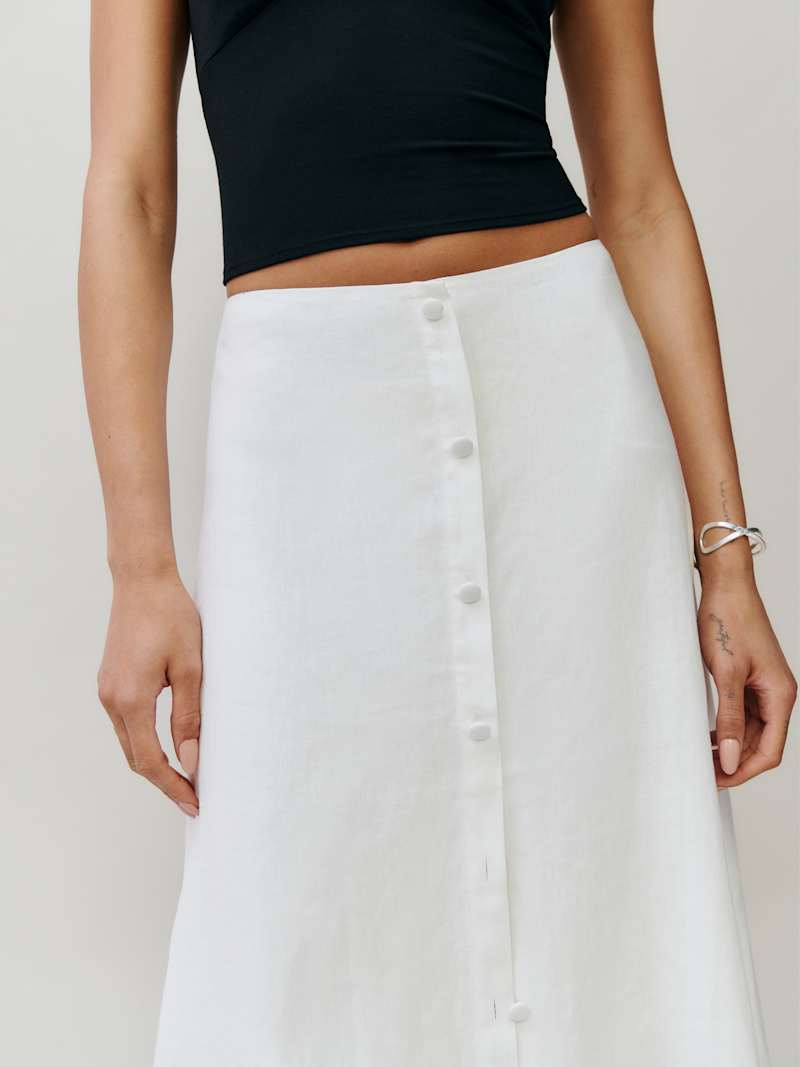 Petites Andi Linen Maxi Skirt