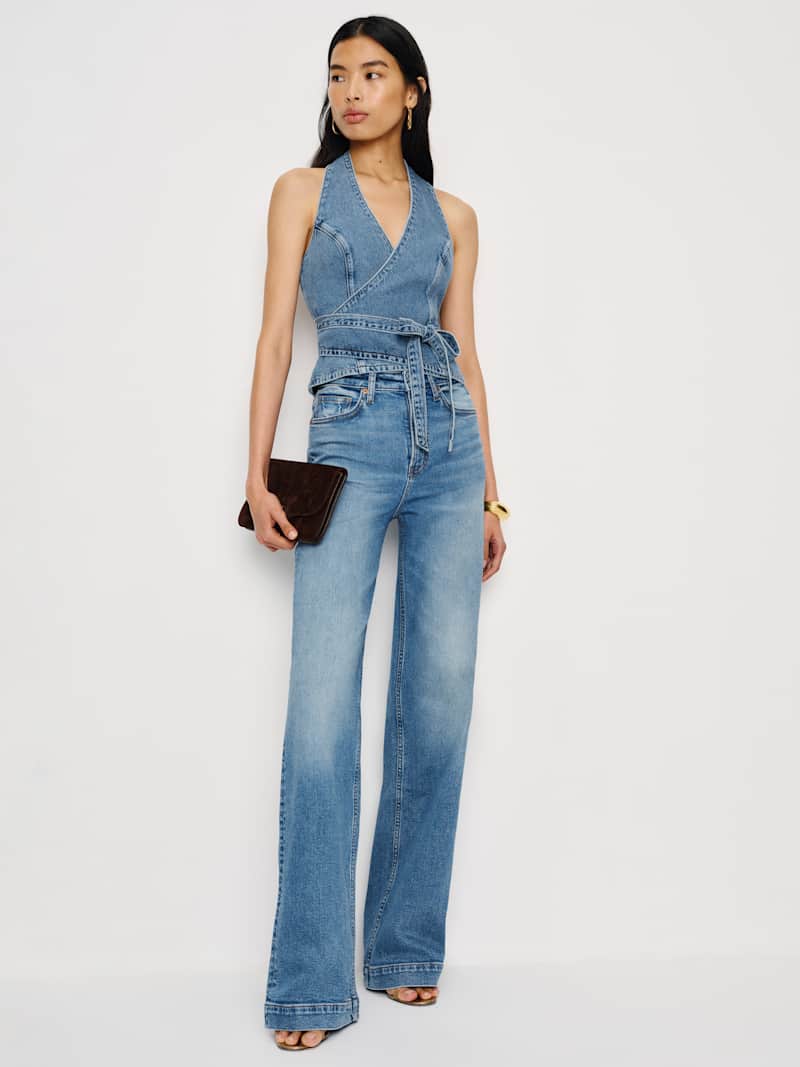Gaia Denim Halter Top