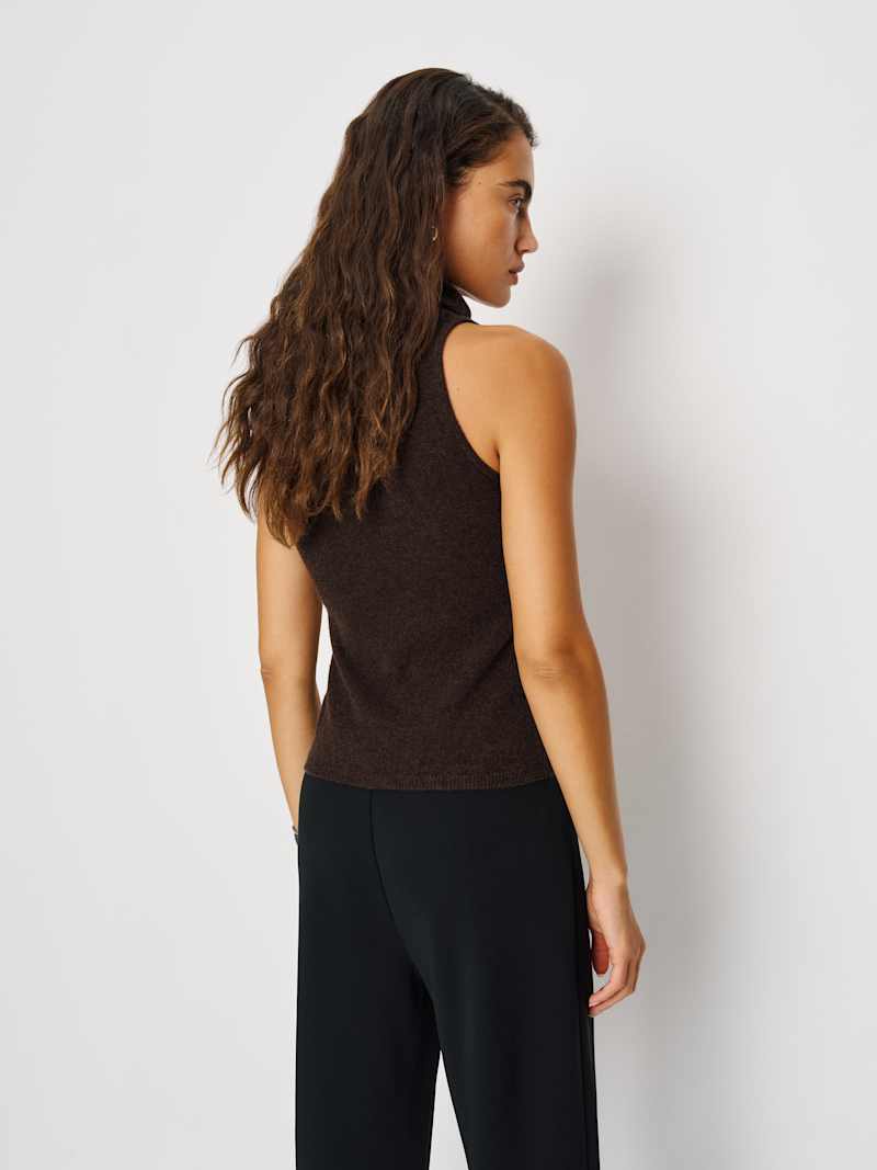 Marcy Cashmere Turtleneck Tank