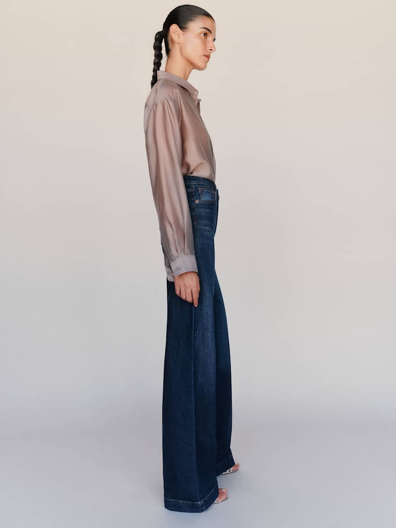 Bex Super Stretch High Rise Wide Leg Short Jeans