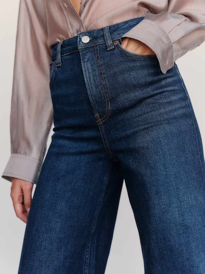 Bex Super Stretch High Rise Wide Leg Long Jeans