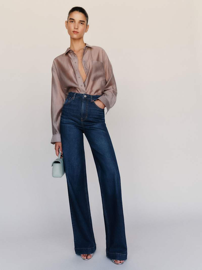 Bex Super Stretch High Rise Wide Leg Long Jeans