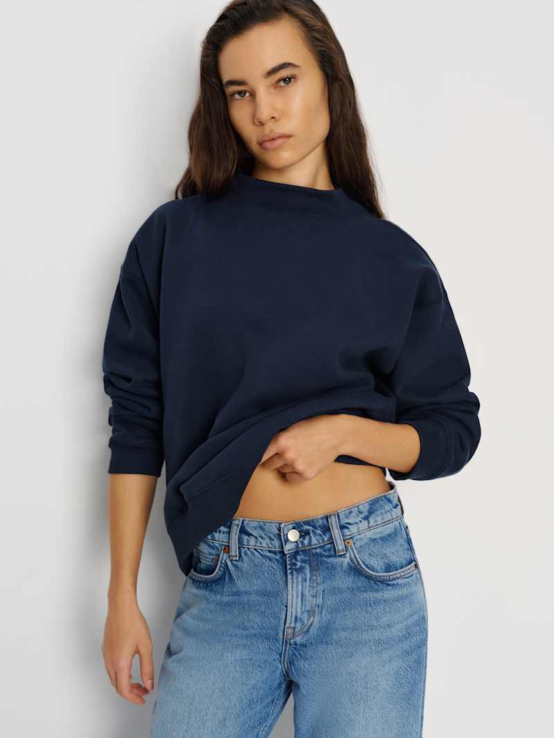 Jade Mock Neck Sweatshirt