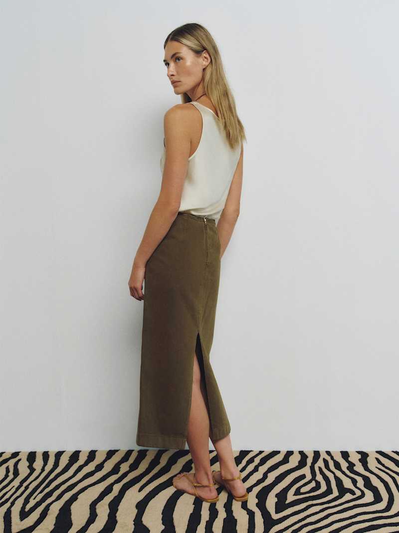 Regina Mid Rise Midi Skirt