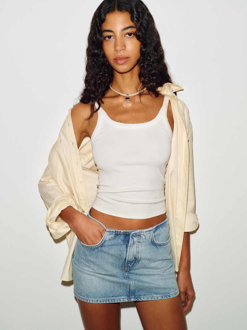 Rylee Low Rise Denim Mini Skirt
