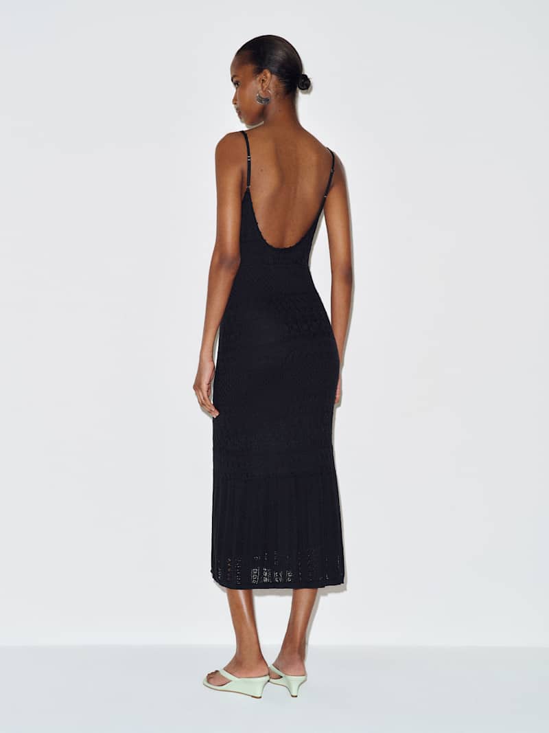 River Cotton Crochet Sweater Dress