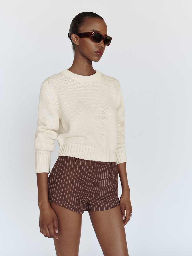 Eleni Cotton Crew Sweater
