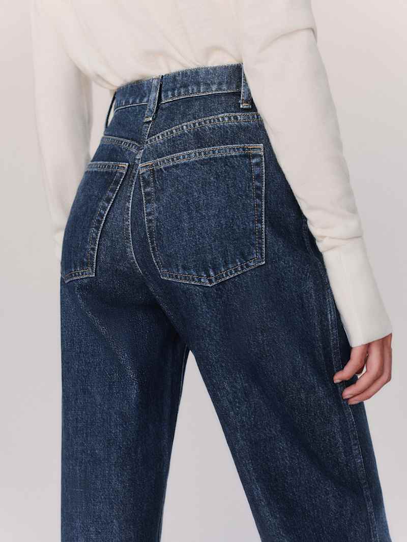 Gina High Rise Bow Leg Jeans
