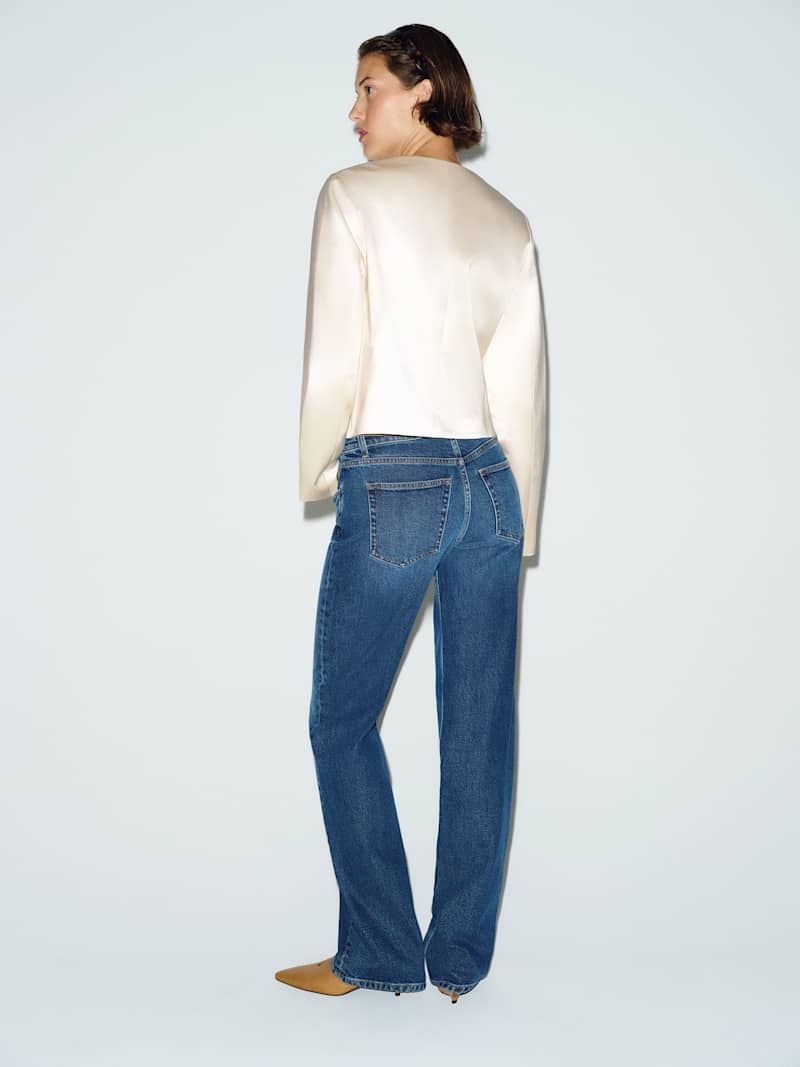 Stella Cropped Satin Jacket
