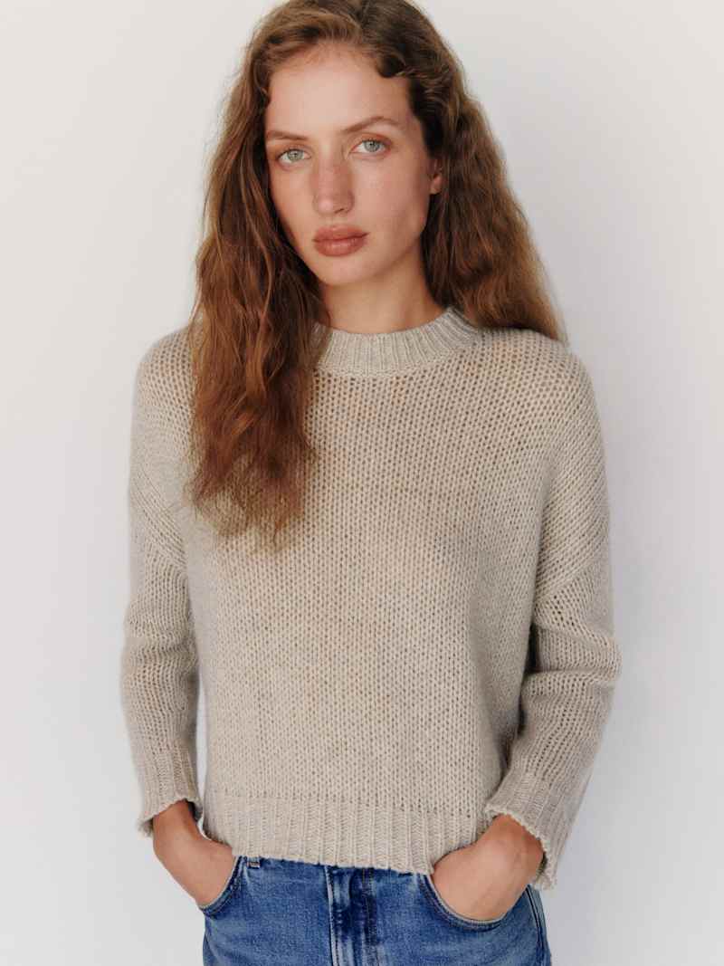 Cleo Cashmere Cropped Crew