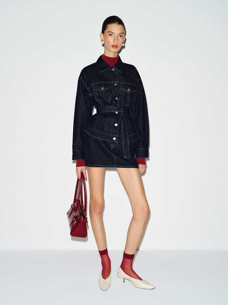 Taylor Belted Denim Jacket