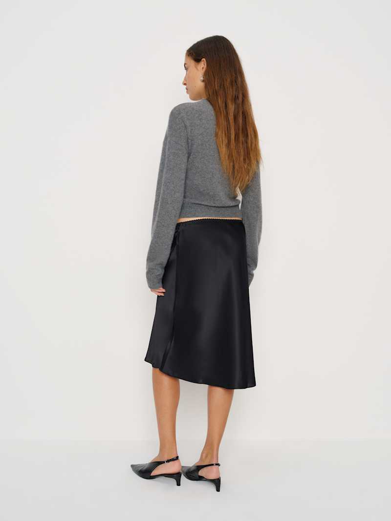 Petites Layla Silk Knee Length Skirt