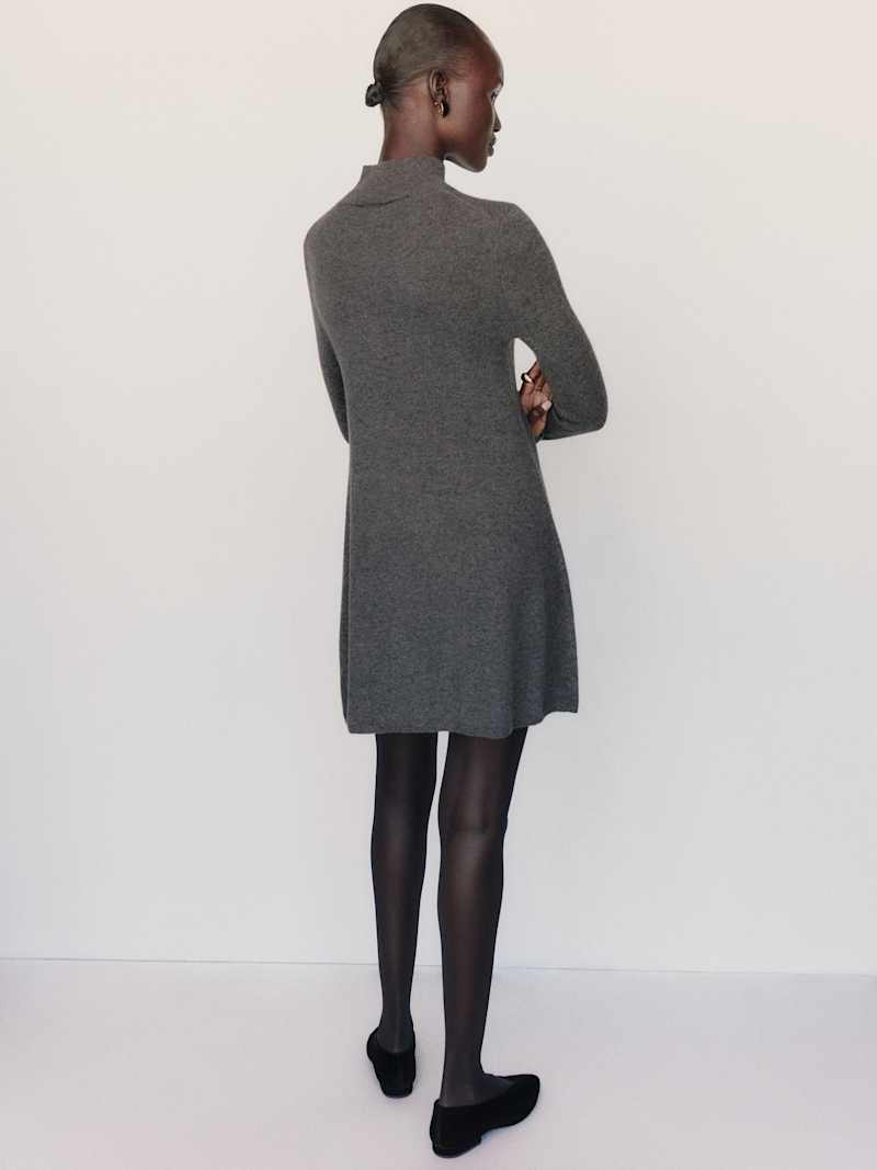 April Cashmere Turtleneck Mini Dress