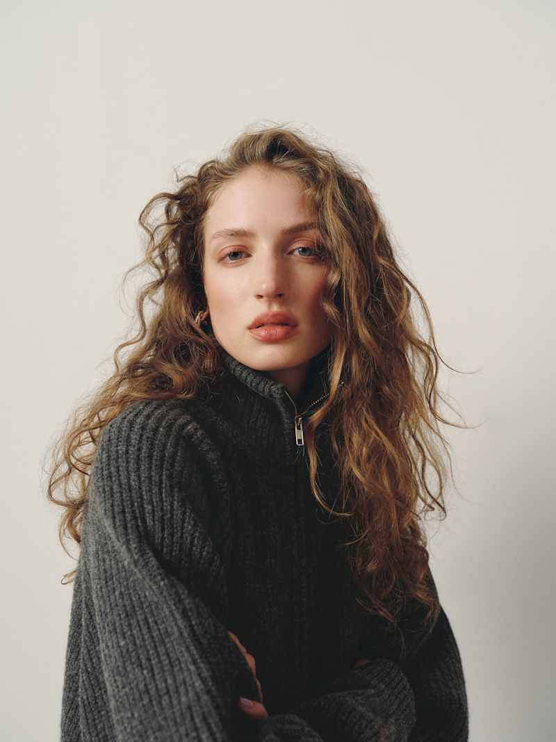 Joann Regen Wool Zip Sweater Jacket