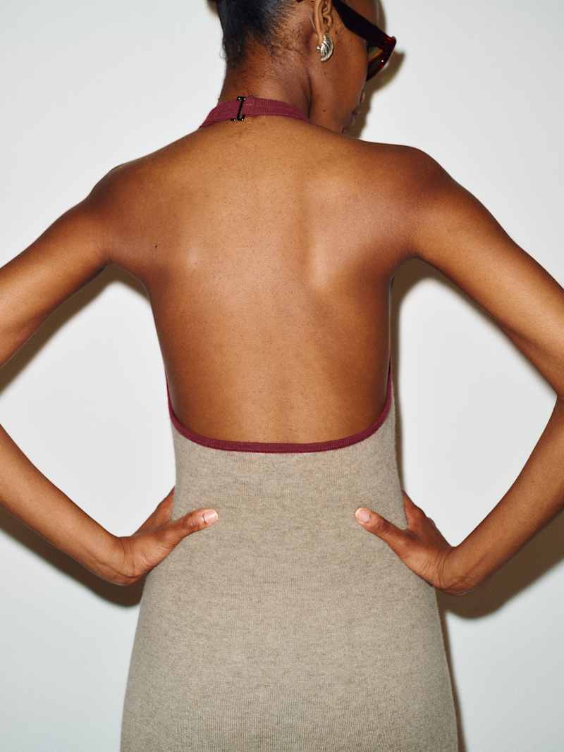 Mia Cashmere Halter Dress