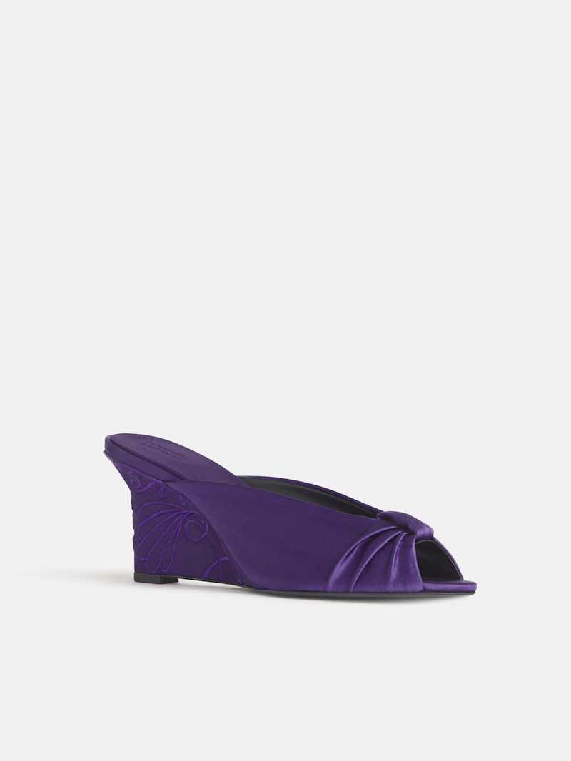 Enya Satin Wedge Sandal