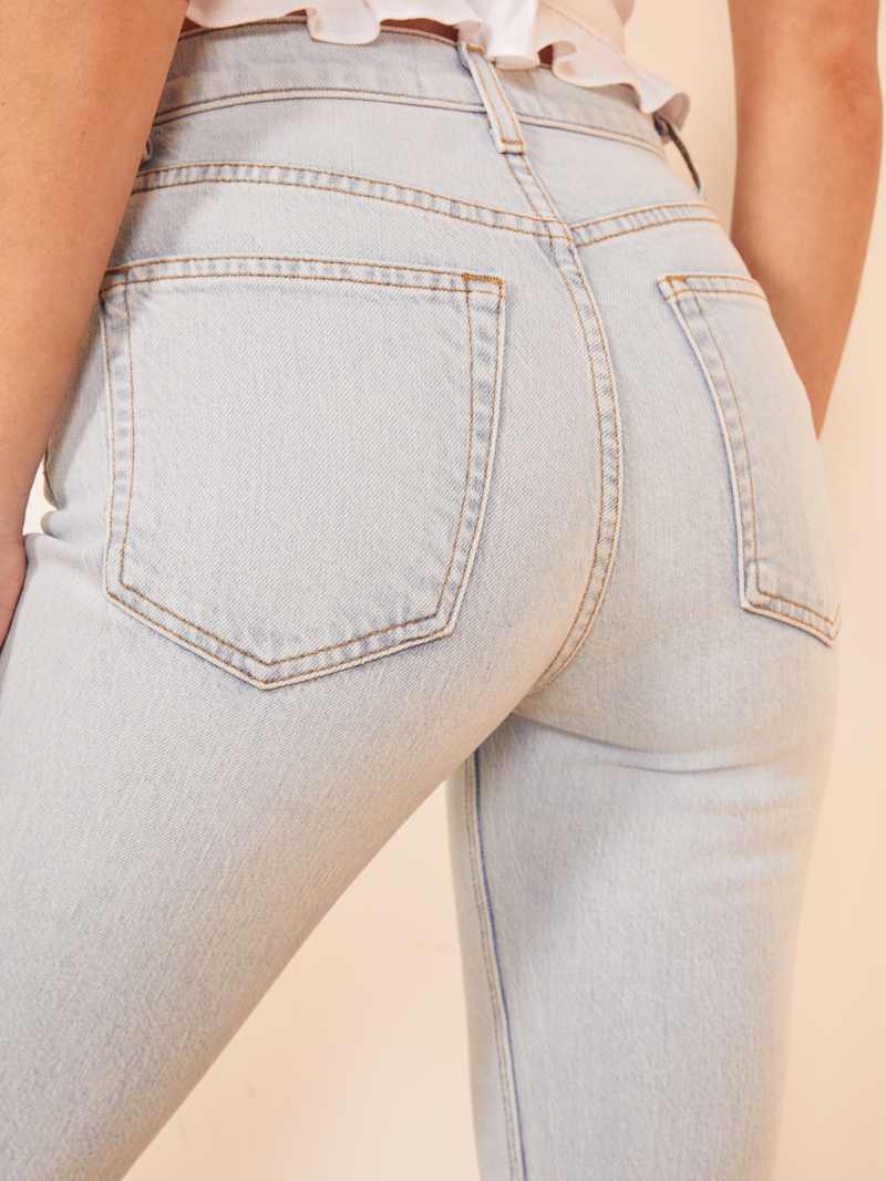 Liza High Rise Straight Cropped Jeans