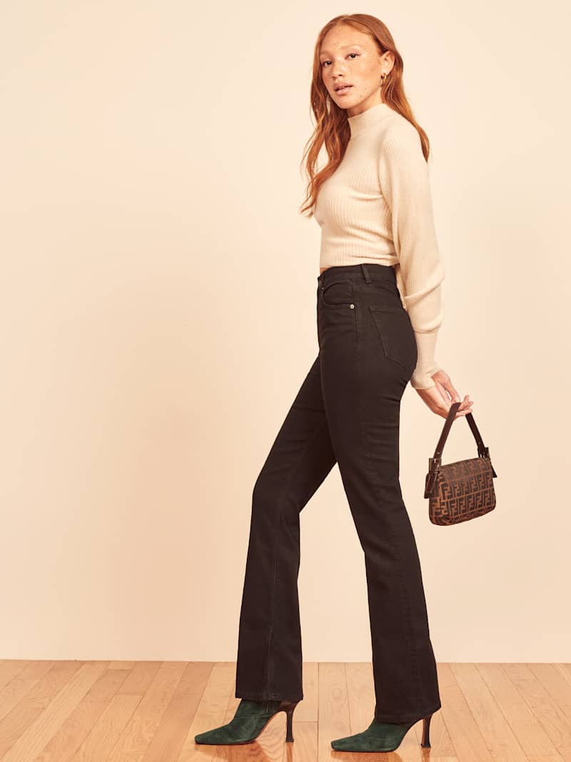 Peyton Slit Hem High Rise Bootcut Jeans