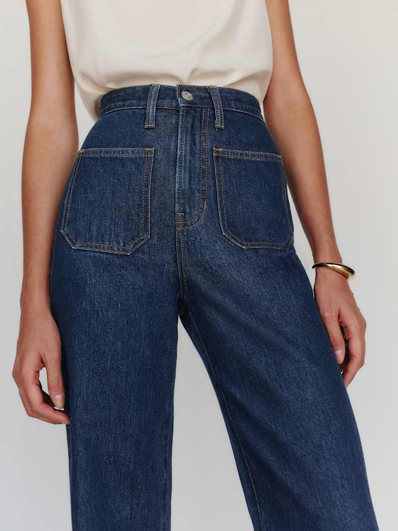 Alyssa Stretch High Rise Wide Leg Jeans