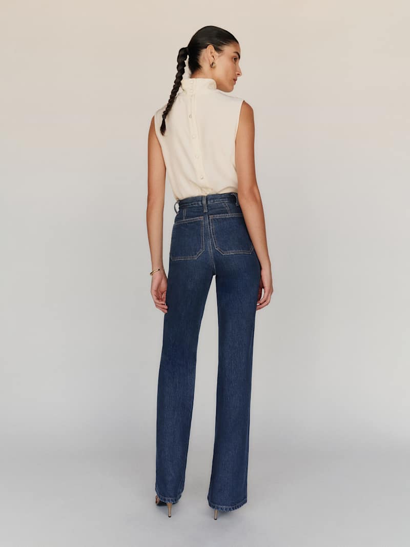 Alyssa Stretch High Rise Wide Leg Jeans